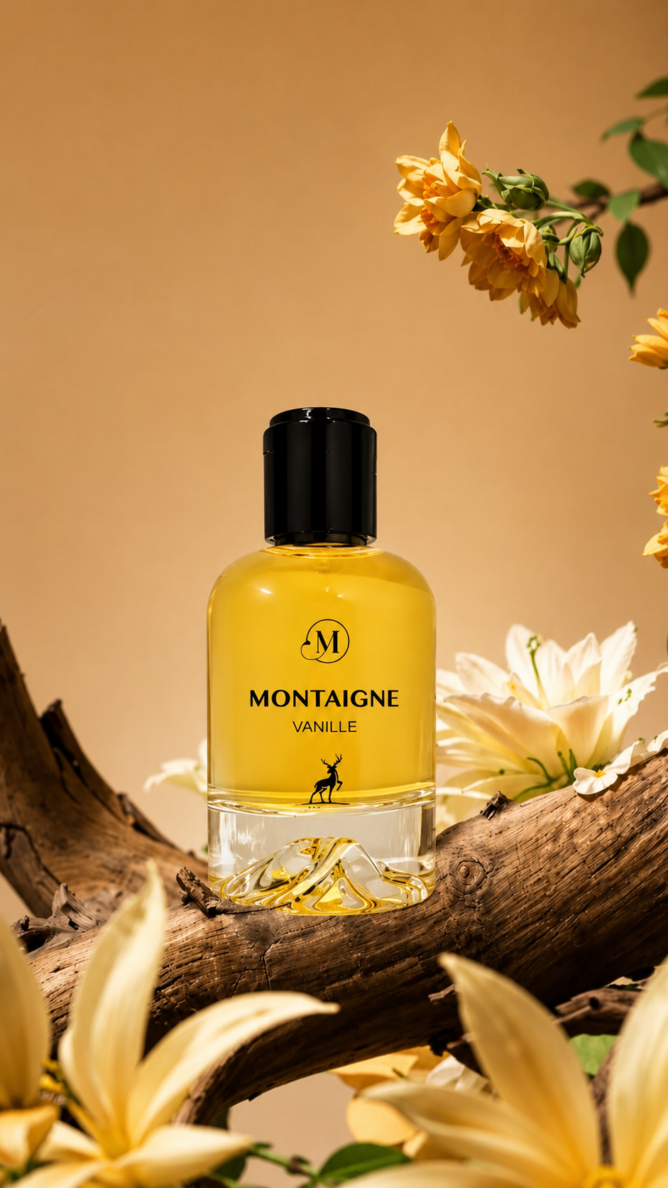 Vanille Montaigne Maison Alhambra Eau de Parfum - Visuel ambiance boisé floral